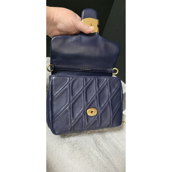 Coach Times Square Tabby Shoulder Bag 17 With Quilting NAVY CW628 - Picture 2 of 16